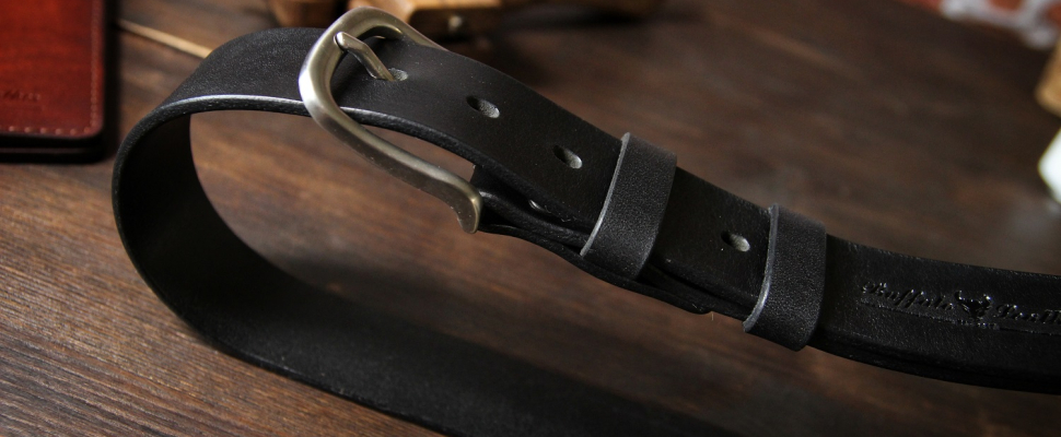 Персонализация для товара Мужской ремень для брюк из натуральной кожи