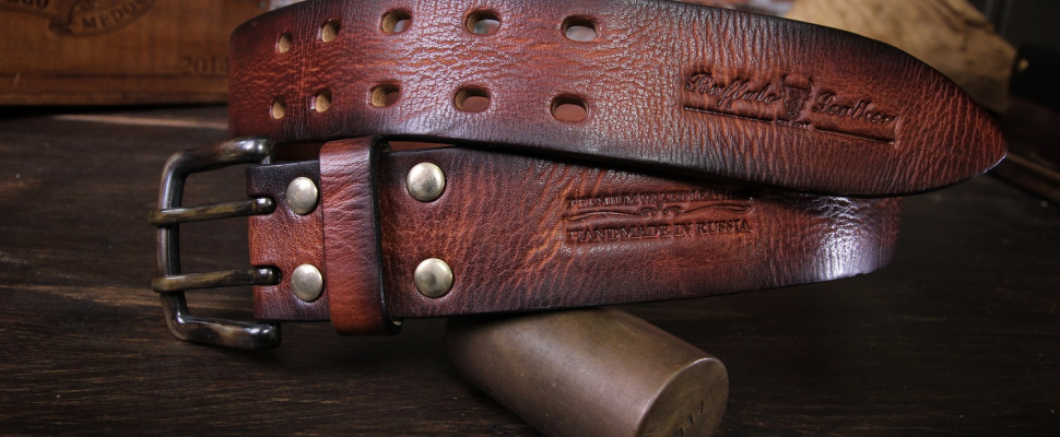 Персонализация для товара Мужской кожаный ремень Morgan 2