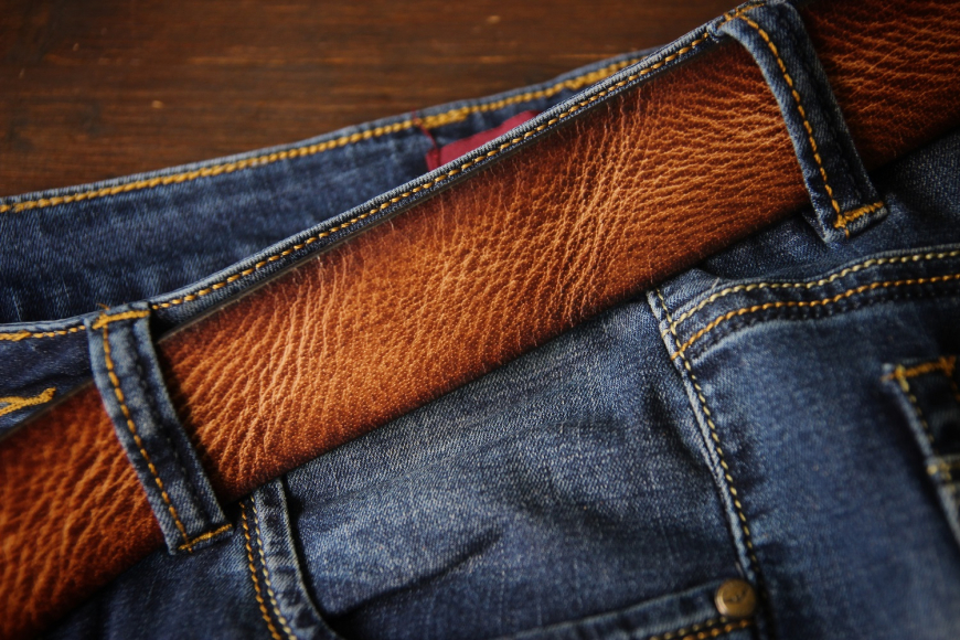 Кожаный ремень в оттенке табак - без фурнитуры Кожаный ремень в оттенке табак - без фурнитуры