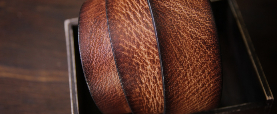 Персонализация для товара Кожаный ремень в оттенке табак - без фурнитуры