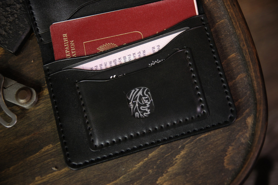 Подарочная упаковка Обложка для документов и паспорта - черный